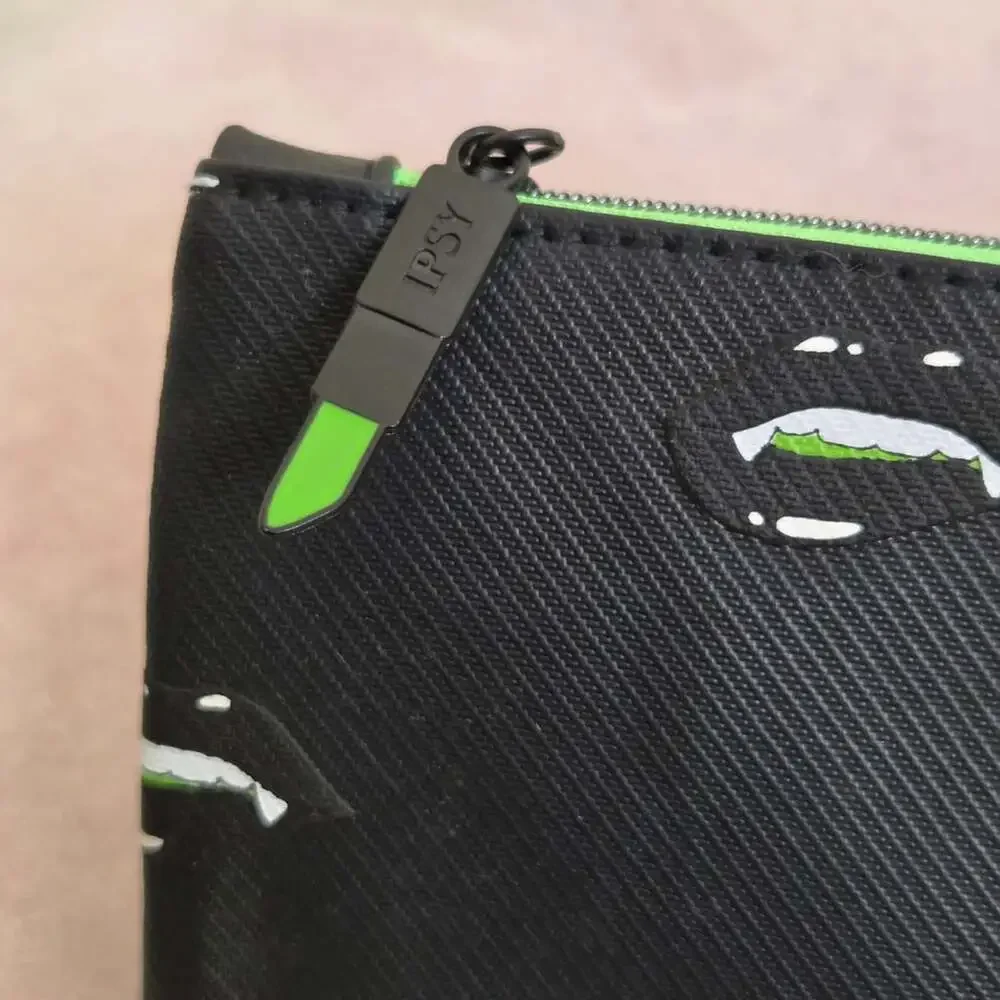 ipsy Pretty Wicked Black and Green Goth Vampire Makeup Bag